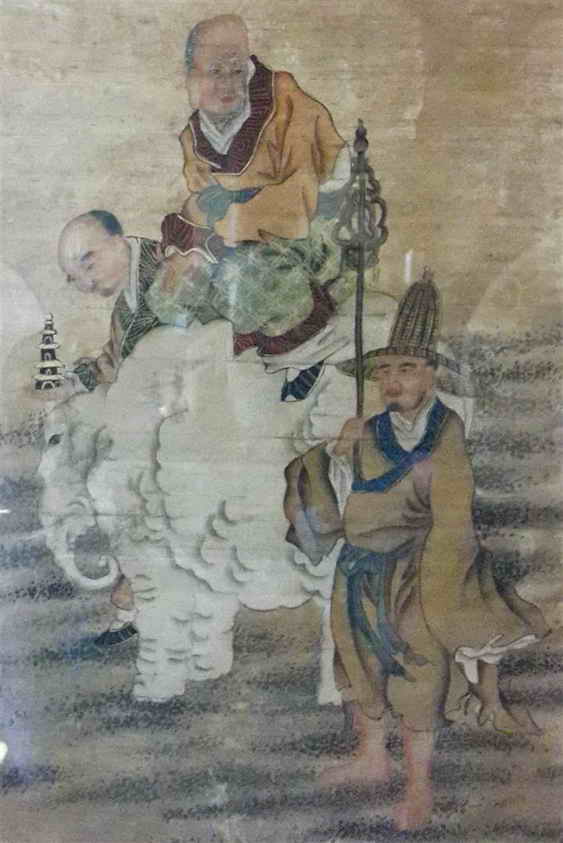 immortals painting - shaxi china pear orchard temple pear blossom organic restaurant dali yunnan food